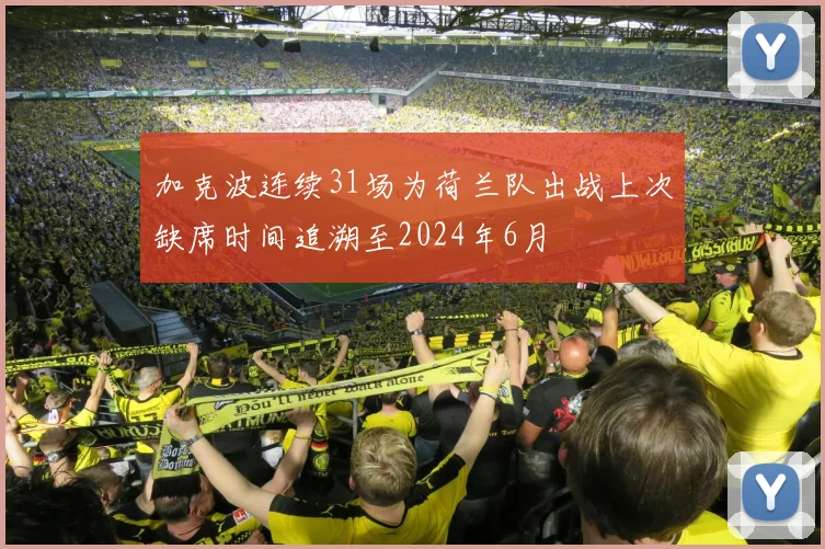 加克波连续31场为荷兰队出战上次缺席时间追溯至2024年6月